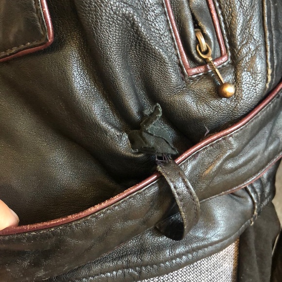 Gold’s Gym Leather Moto Jacket with Belt - Picture 4 of 15
